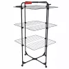 Pie sienas stiprināms veļas žāvētājs VILEDA Mixer 3 Ultimate — tērauda, 30 m žāvēšanas platība, salokāms, riteņi, 131×93×71 cm