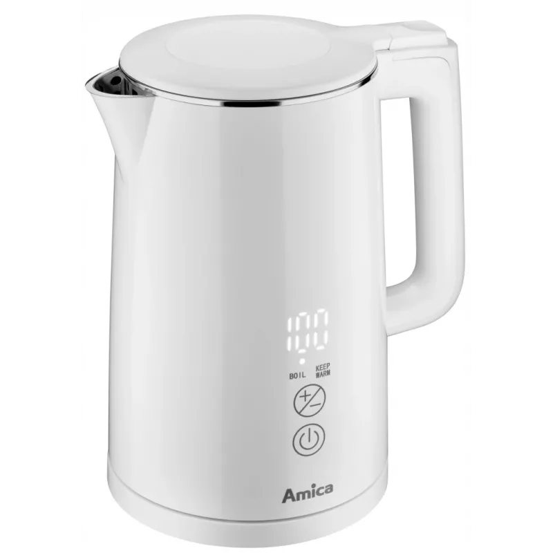 Elektriskā tējkanna AMICA 1,5L 2200W Sudraba