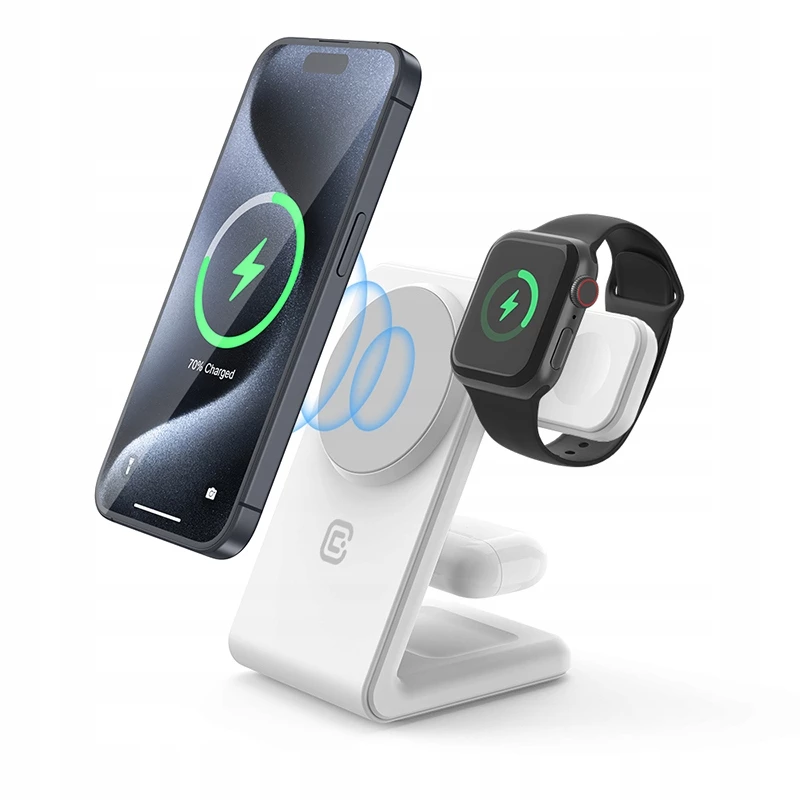 Bezvadu lādētājs 3-in-1 MagSafe iPhone, Apple Watch un AirPods Crong