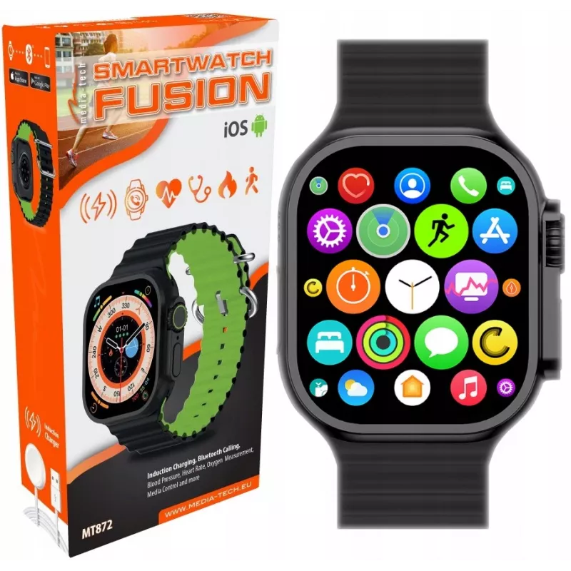 Viedpulkstenis Fusion MT872 Bluetooth zvani, pulss, asinsspiediens, skābeklis asinīs