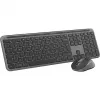 Logitech MK950 Signature plāns tastatūra ar peli birojam RF Wireless + Bluetooth QWERTY US International Graphite