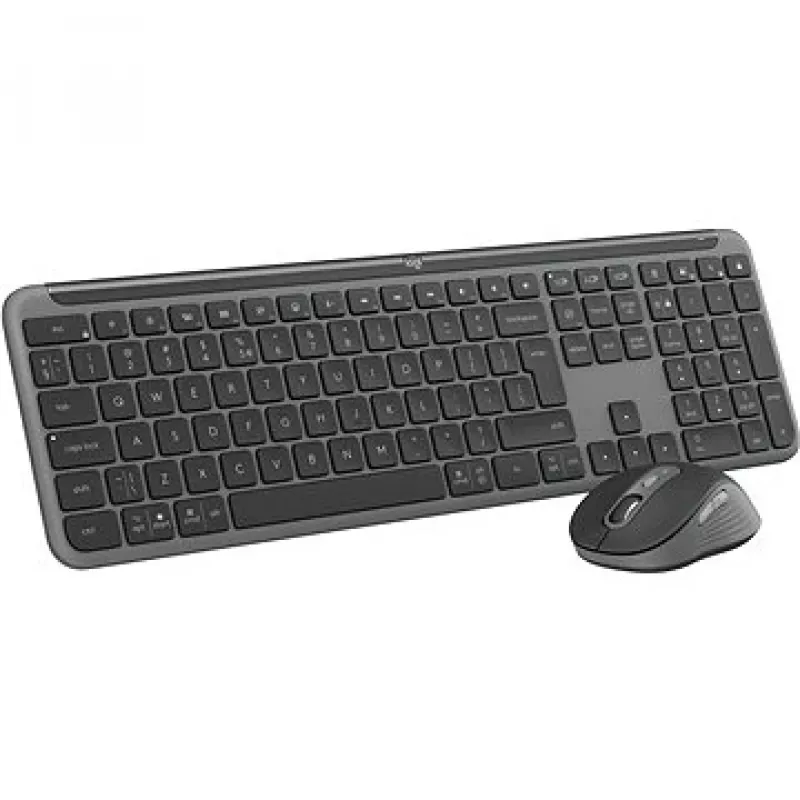 Logitech MK950 Signature plāns tastatūra ar peli birojam RF Wireless + Bluetooth QWERTY US International Graphite