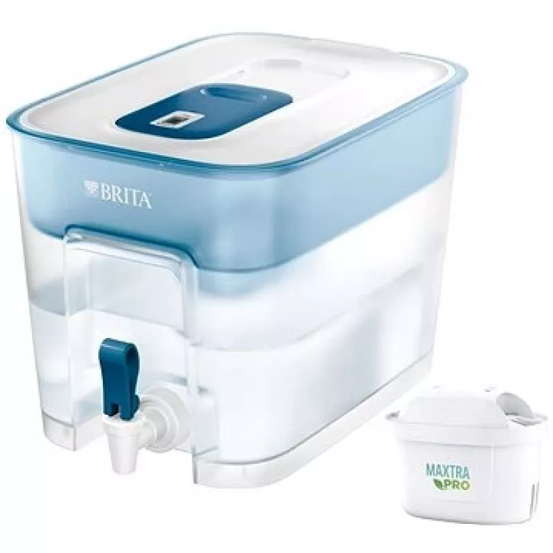Ūdens filtra dozators BRITA FLOW MAXTRA PRO Pure Performance — 8,2 L, zils, 220×214×304 mm