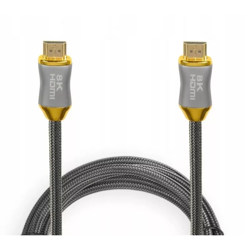 HDMI kabelis IBOX HD08 2 m, HDMI Type A tēviņš–tēviņš, HDMI 2.1, sudraba