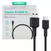 USB A uz USB-C kabelis AUKEY CB-CD30 0,9 m — melns, pīts, USB PD 3.0, 0,48 Gbit/s
