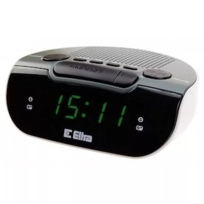 Radio Cu Ceas/alarma LED, Eltra, 127x53x98 Mm, Gri/balta