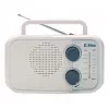 Radio Eltra DANA balts – portatīvs analogs radio, kompakts galda dizains