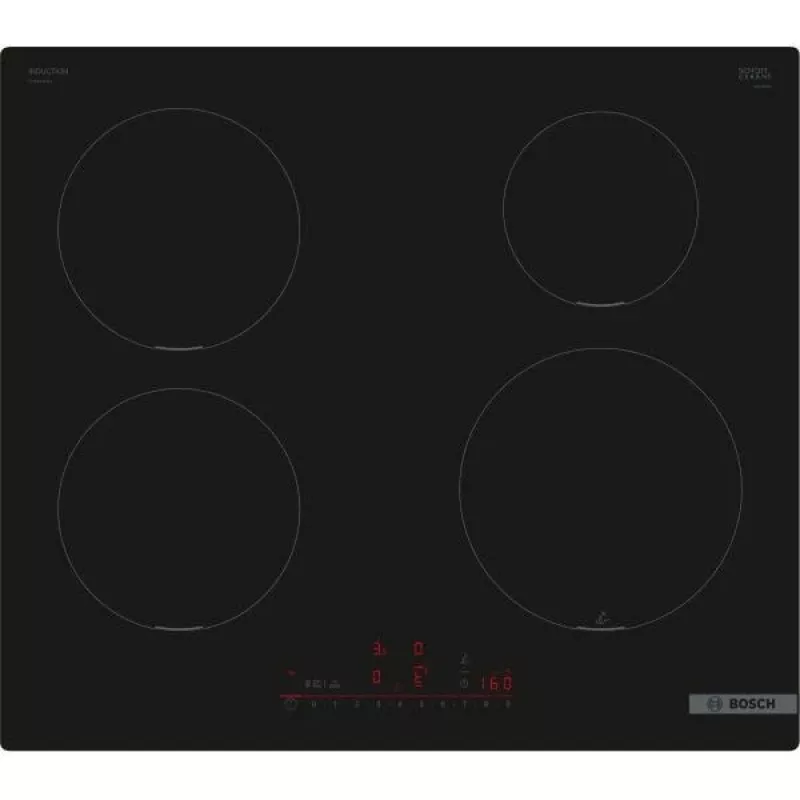 Built-In Hob Bosch PUE611HC1E, Induction, 4 Cooking Zones, PerfectFry Plus, Home Connect, Jauda Boost , 60cm, Melns