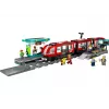 LEGO City pilsētas tramvaja un stacijas lomu spēles būvēšanas komplekts bērniem ar rotaļu tramvaju, dāvana zēniem un meitenēm no 7 gadu vecuma, kuriem patīk transportlīdzekļi