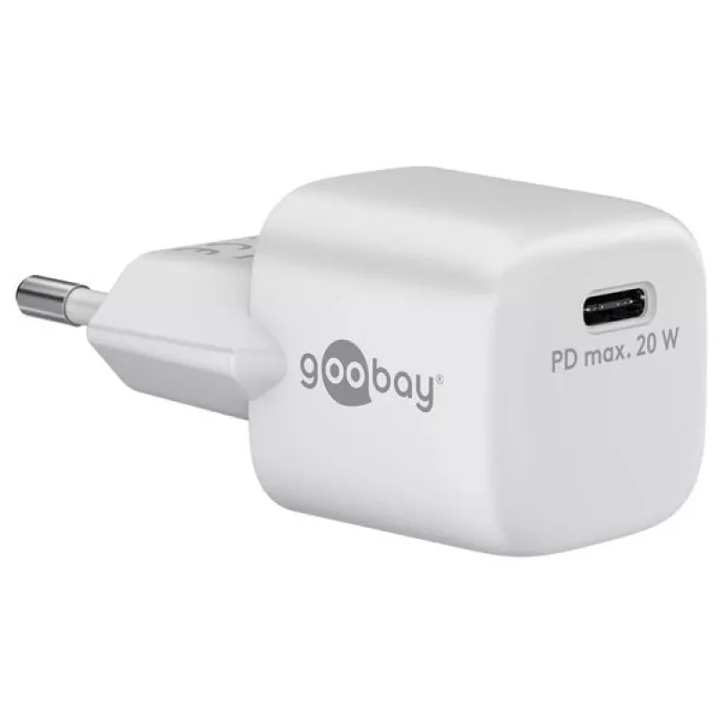 Goobay Universāls melns AC ātrās uzlādes iekštelpu lādētājs 65403 USB Type-C 110-240V