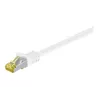 Wentronic GoobayCat.7 neapstrādāts kabelis plāksteris, S/FTP (PiMF), balts, 0,25 m - LSZH bez halogēna, varš, RJ45 spraudnis (91089)