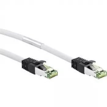 Wentronic Goobay - plāksteris kabelis - RJ-45 (vīr.) uz RJ-45 (vīr.) - 10 m - SFTP, PiMF - CAT 8.1 - bez halogēna, formēts, bez ķeršanās, savītie vadi - balta (55129)