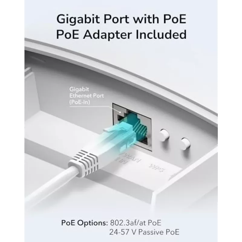 Piekļuves punkts Cudy AP1300 Outdoor — divjoslu 2.4/5 GHz, 300/867 Mbit/s, IP65, PoE, 2 ārējās RP‑SMA antenas