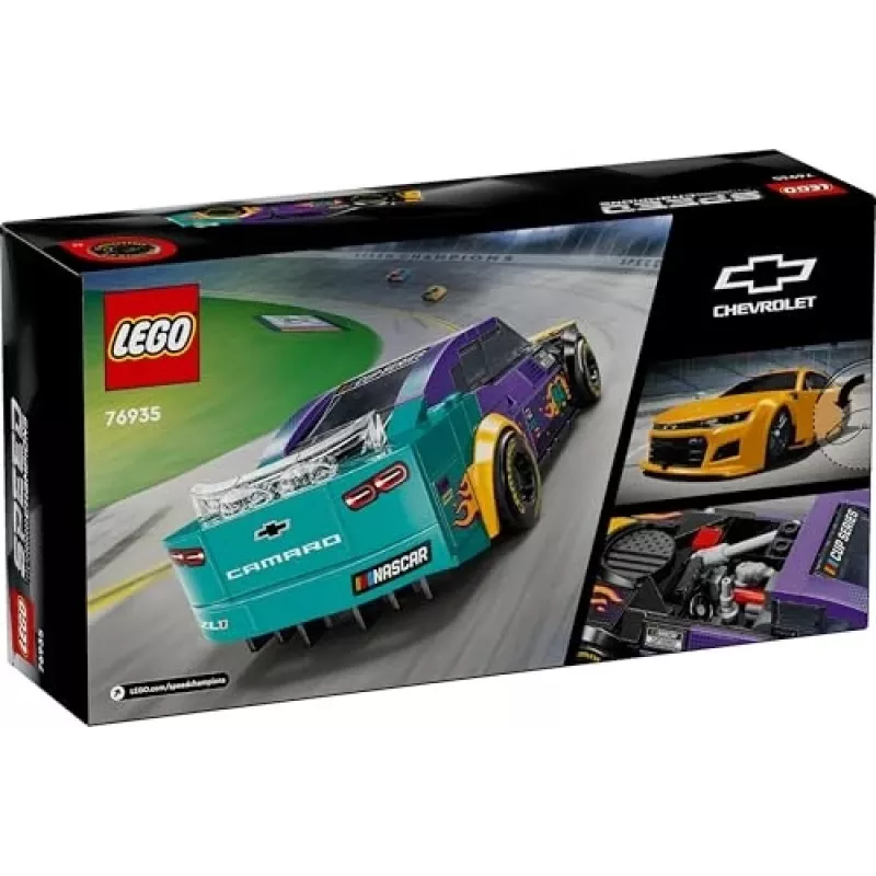 Konstrukciju rotaļlieta LEGO Speed Champions 76935 NASCAR Next Gen Chevrolet Camaro ZL1, 328 detaļas, 1 minifigūriņa, vecums 9+
