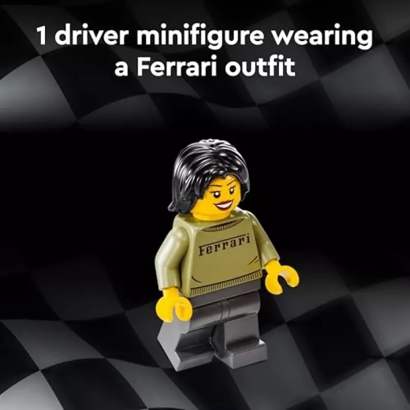 LEGO Speed Champions Ferrari F40 Supercar būvējams transportlīdzeklis rotaļlieta modelis automašīna 9+ gadus veciem zēniem un meitenēm ar vadītāja minifigūru bērnu guļamistabai