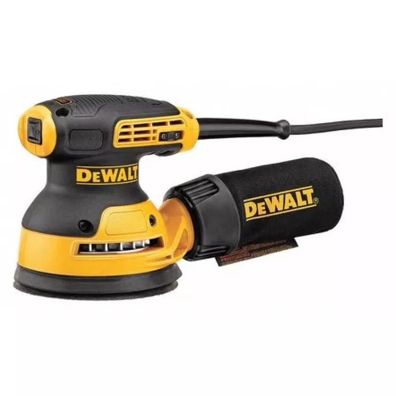 Orbitālais slīpētājs DeWalt DWE6423-QS, 280 W, 8 000–12 000 OPM, 2,6 mm orbīta, 1,28 kg