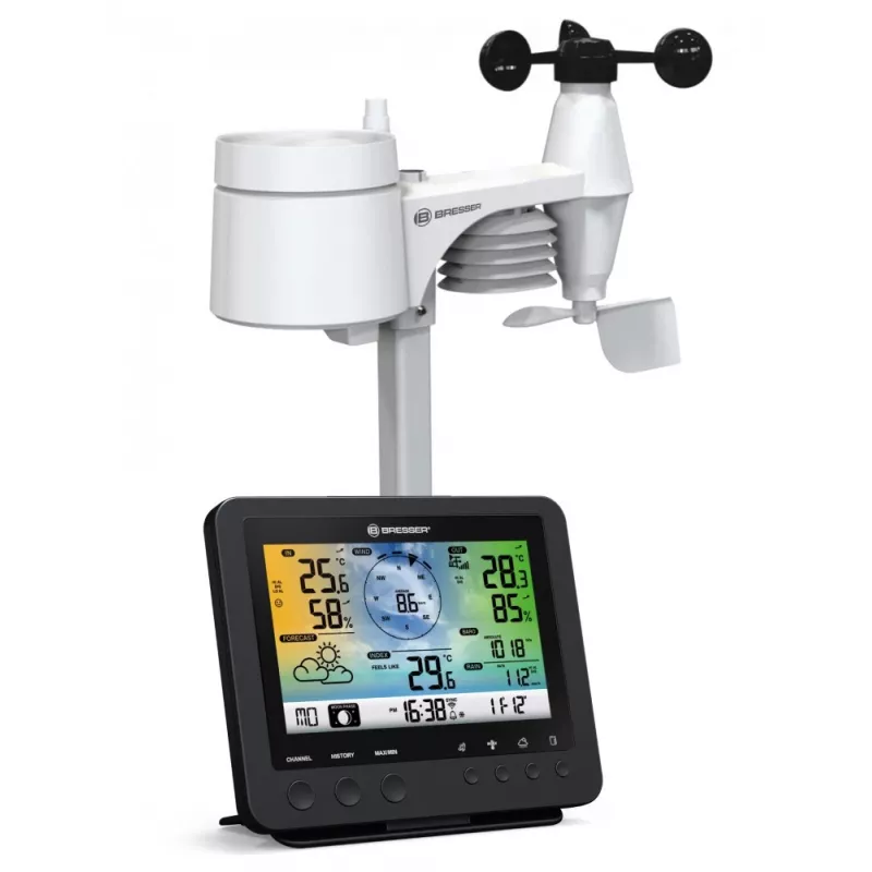 Bresser Optics 7002580 digitālā laika stacija Melna AC Wi-Fi