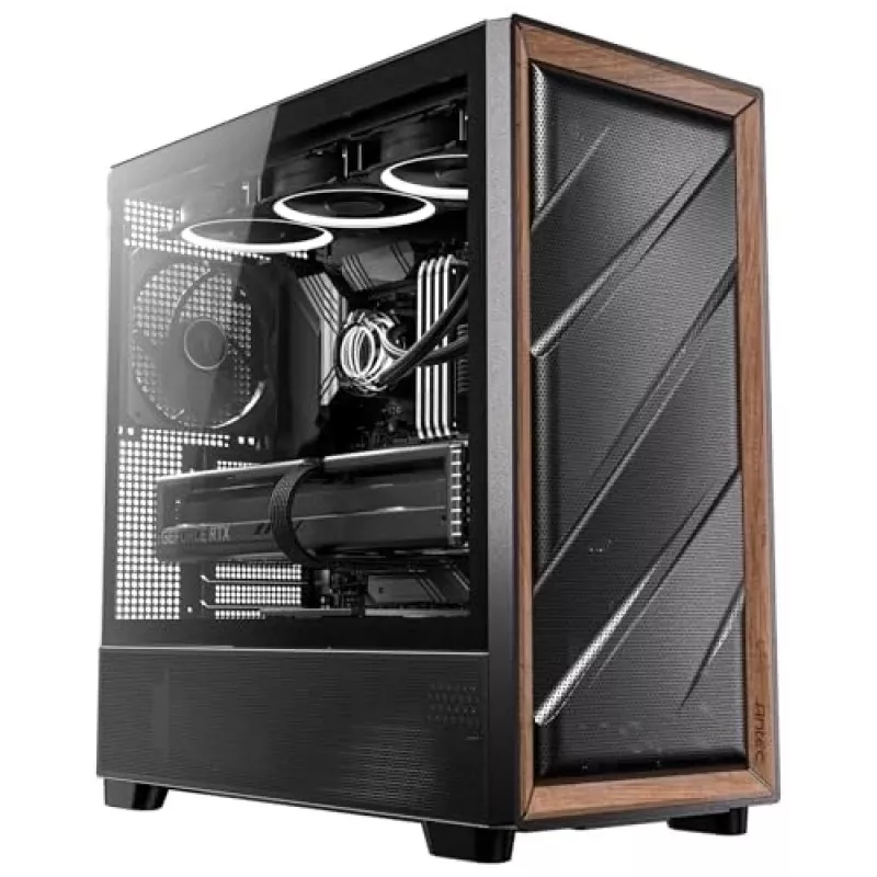 Antec 0-761345-10133-2 datora korpuss MIDI Tower Melns Wood