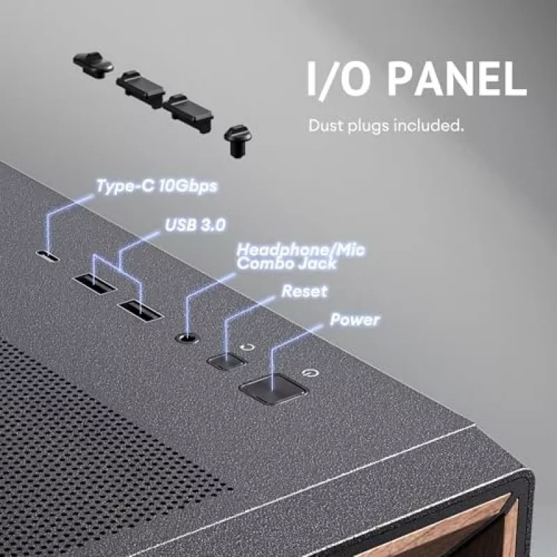 Antec 0-761345-10133-2 datora korpuss MIDI Tower Melns Wood