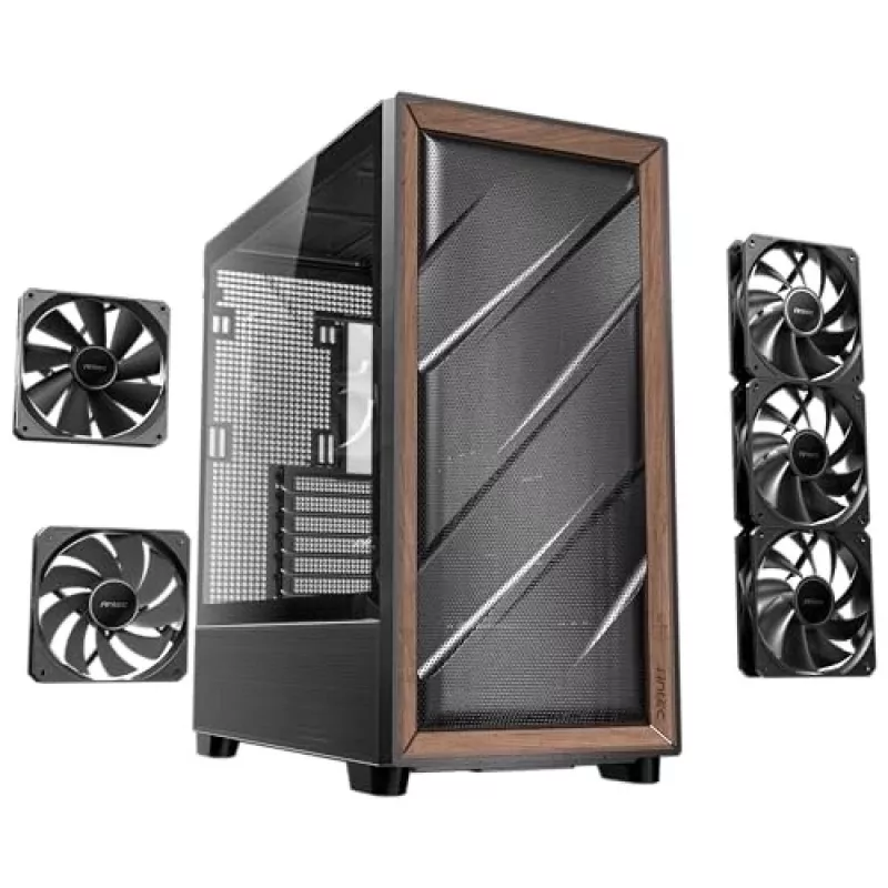 Antec 0-761345-10133-2 datora korpuss MIDI Tower Melns Wood