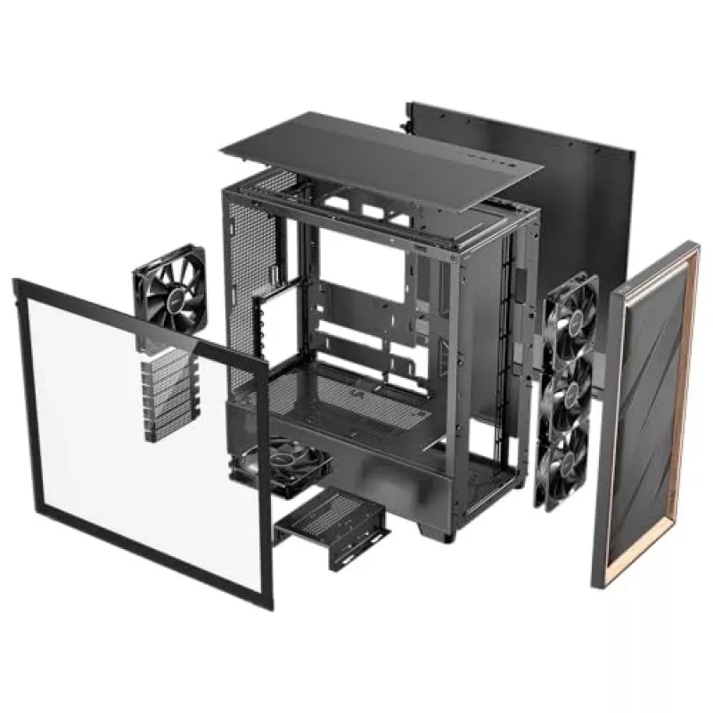 Antec 0-761345-10133-2 datora korpuss MIDI Tower Melns Wood