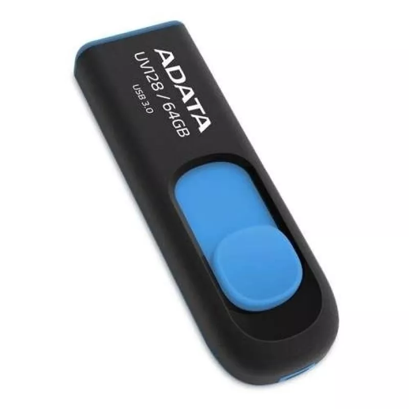 ADATA 64GB DashDrive UV128 USB zibatmiņa USB Type-A 3.2 Gen 1 (3.1 Gen 1) melna, zila