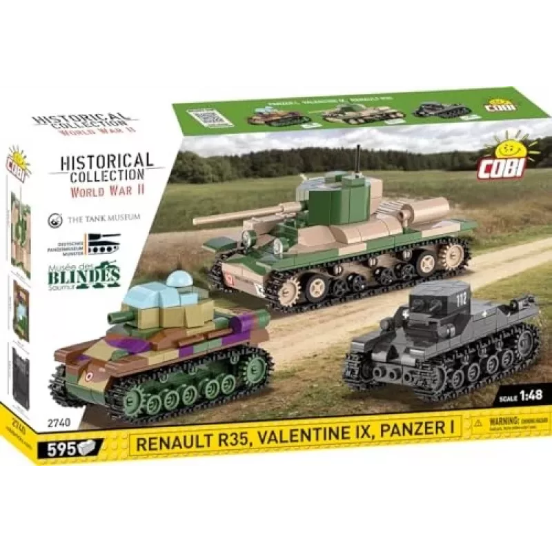 Building set COBI Renault R35 Valentine IX Panzer I 595 gab.
