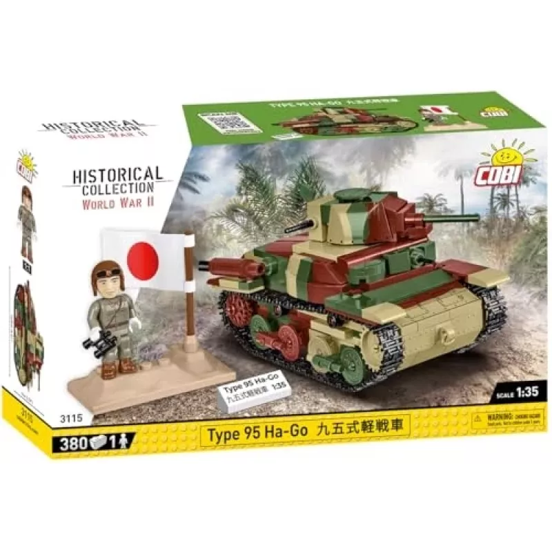 Cobi Historical Collection WWII Tips 95 Ha-Go Tank, Multi