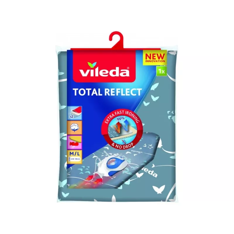 Gludināmā dēļa virsmas pārvalks VILEDA Total Reflect zils pelēks balts dēļiem 1300 x 450 mm