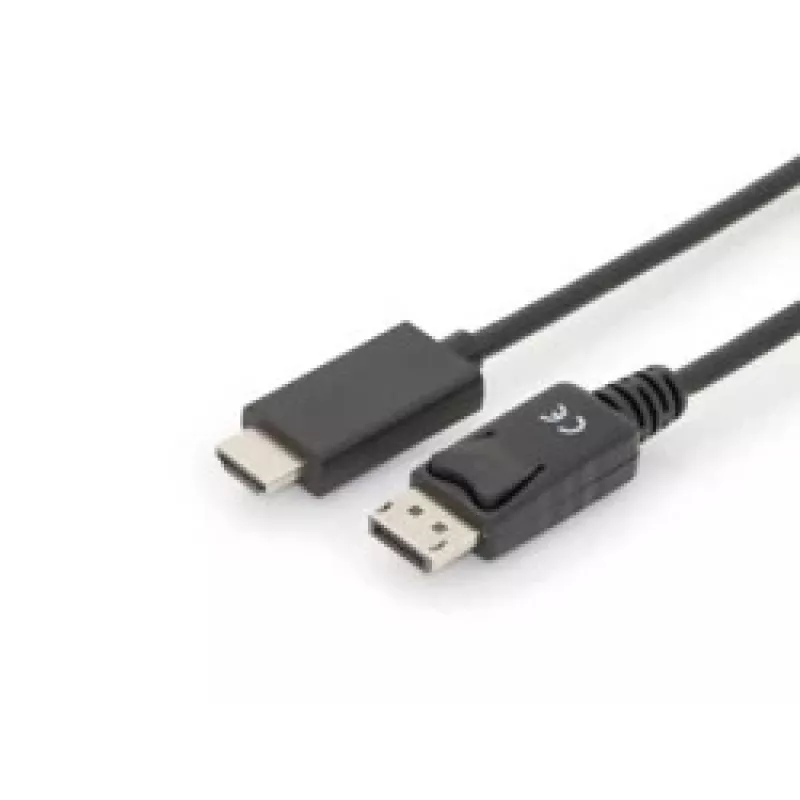 Adapterkabelis Displayport 1.2 ar fiksatoru 4K 60Hz UHD Tip DP/HDMI A M/M melns 2 m