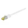Wentronic Goobay Cat.7 neapstrādāts kabelis, komutācijas kabelis, S/FTP (PiMF), balts, 0,5 m - LSZH bez halogēna, varš, RJ45 spraudnis (91090)