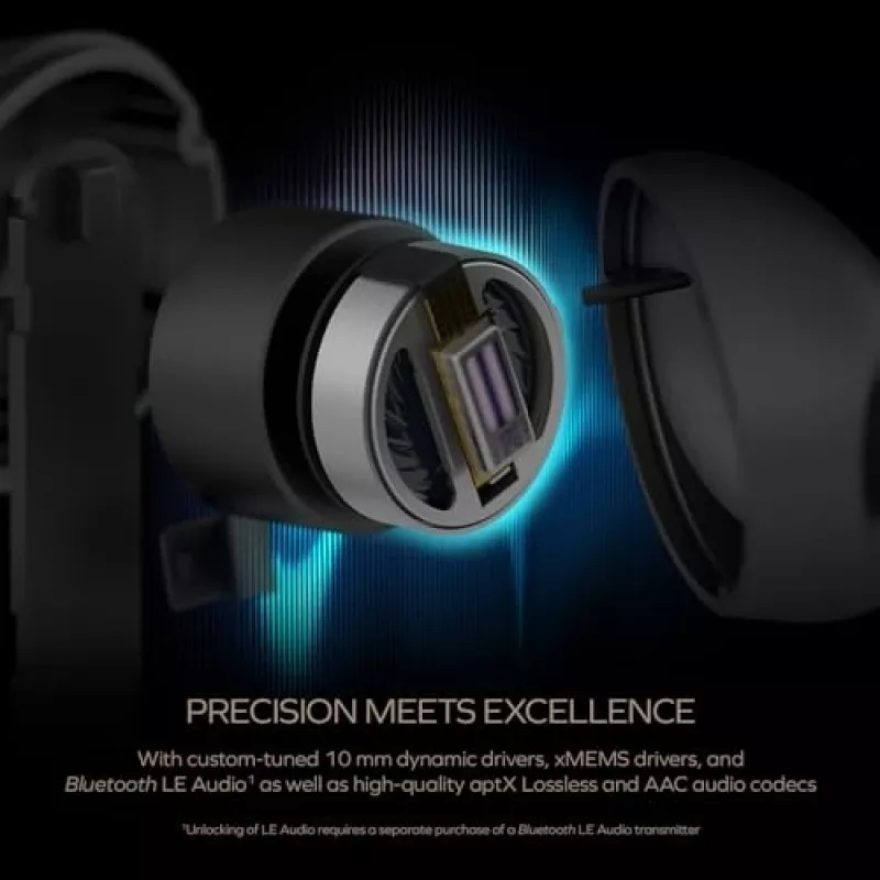 Creative 51EF1160AA000 Aurvana Ace 2 austiņas Bluetooth, iekšauss, melnas