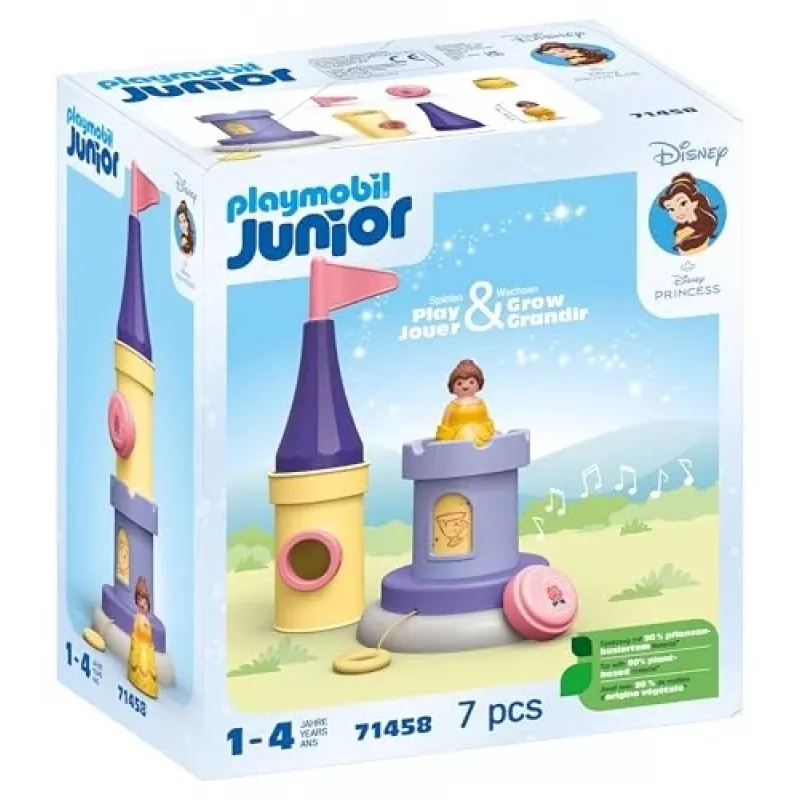 PLAYMOBIL JUNIOR & Disney: Belles rotaļu tornis ar skaņu | Rotaļu komplekts maziem bērniem 1–3 gadi