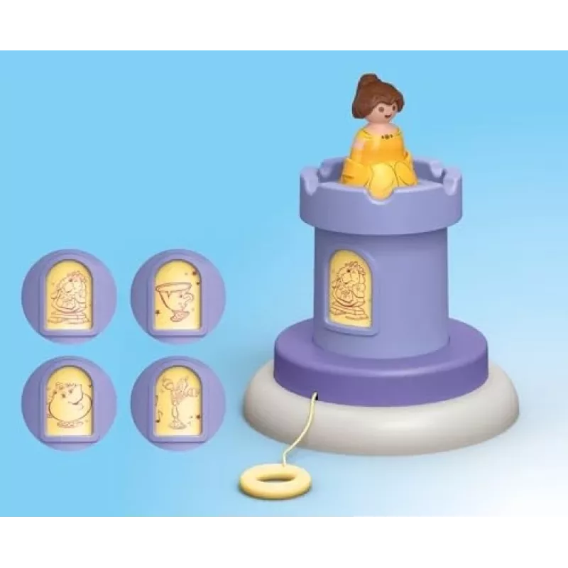 PLAYMOBIL JUNIOR & Disney: Belles rotaļu tornis ar skaņu | Rotaļu komplekts maziem bērniem 1–3 gadi