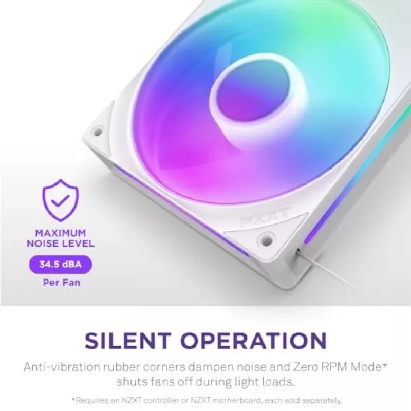 Ventilators NZXT RF-U28HF-W1 140mm 2000 RPM 98.61 CFM Balts