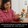 LEGO Icons krizantēmas zieda būvēšanas komplekts – radošs modelis pieaugušajiem, mākslīgā auga dāvana sievietēm, vīriešiem, viņai vai viņam, mājām, birojam