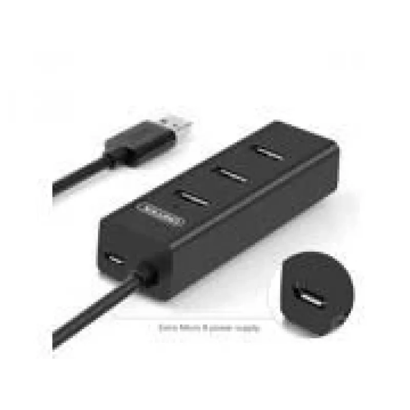 UNITEK Y-3089 interfeisa centrmezgls USB 3.2 Gen 1 (3.1 Gen 1) Type-A 5000 Mbit/s Melns
