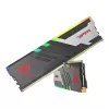 DDR5 32 GB (2x16 GB) 6000 MT/s spēļu operatīvā atmiņa PATRIOT KLEVV CRAS V ar radiatoru, CL30, 1,35 V, XMP 3.0, RGB