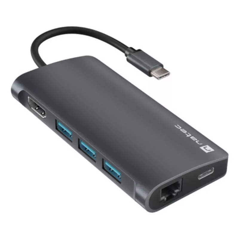 Dokstacija NATEC NMP-2162 USB 3.2 Gen 1 Type-C pelēka, vadu