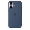 Silikona maciņš Apple iPhone 16 MagSafe Denim vāciņš zils 6,1 colla