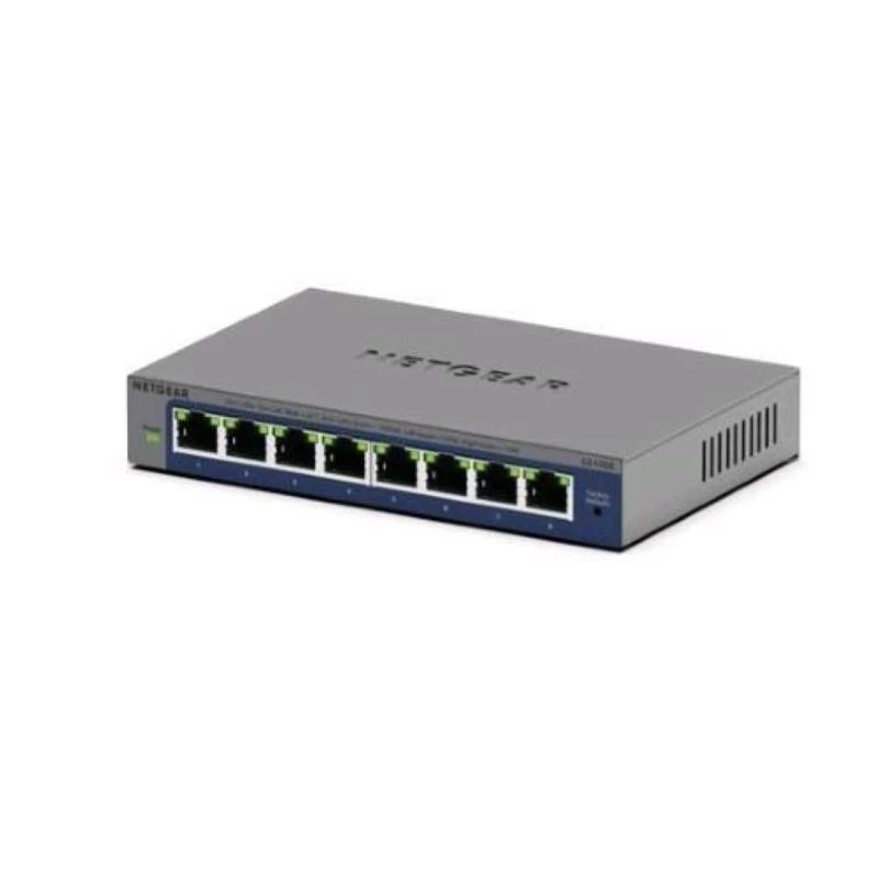 NETGEAR GS108Ev4 Nepārvaldīts L2/L3 Gigabit Ethernet (10/100/1000) Pelēks