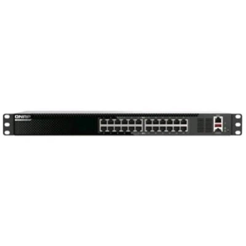 QNAP QSW-M3224-24T tīkla slēdzis Managed L3 10G Ethernet (100/1000/10000) 1U melns, sudraba