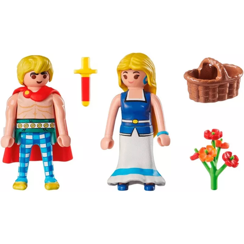 PLAYMOBIL | Asterix | Tragicomix un Falbala | Iemīlējies pāris no Asterika Visuma | Rotaļlieta bērniem no 5 gadu vecuma | 71544