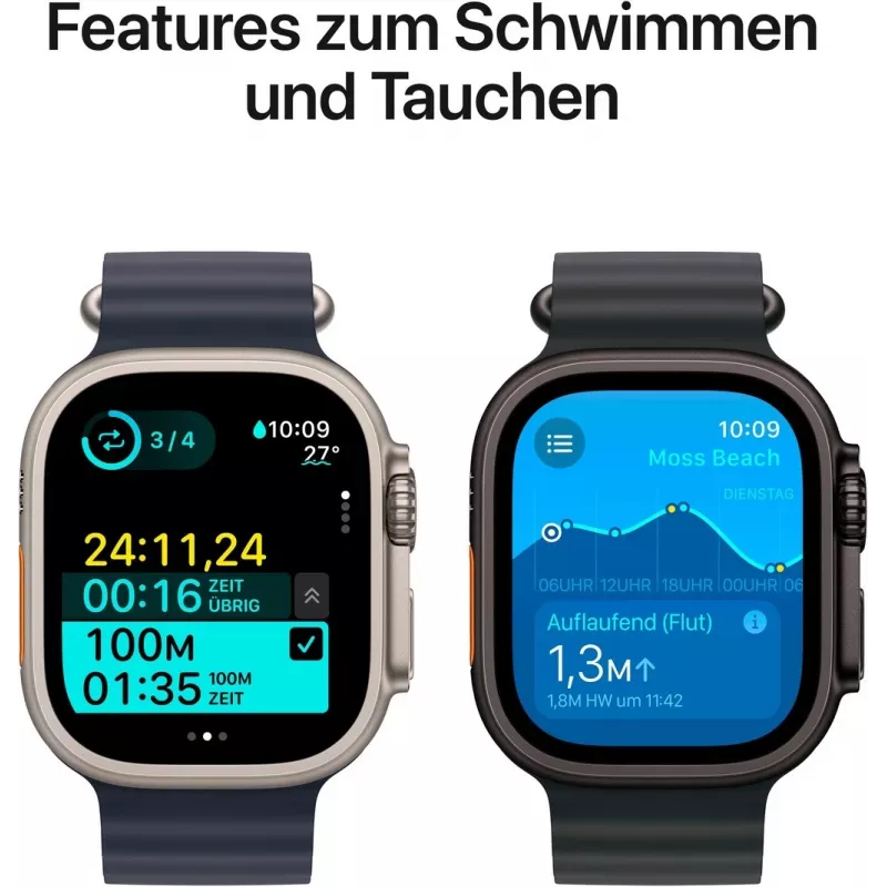 Apple Watch Ultra 2 GPS + Cellular 49mm Melns Titanium Case with Melns