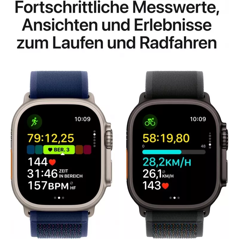 APPLE Watch Ultra 2 GPS + Cellular 49mm Melns Titanium Case with Melns Trail Loop - M/L