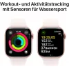 APPLE Watch Series 10 GPS 42mm rožu zelta alumīnija korpuss ar gaiši sārtu sporta siksniņu — S/M