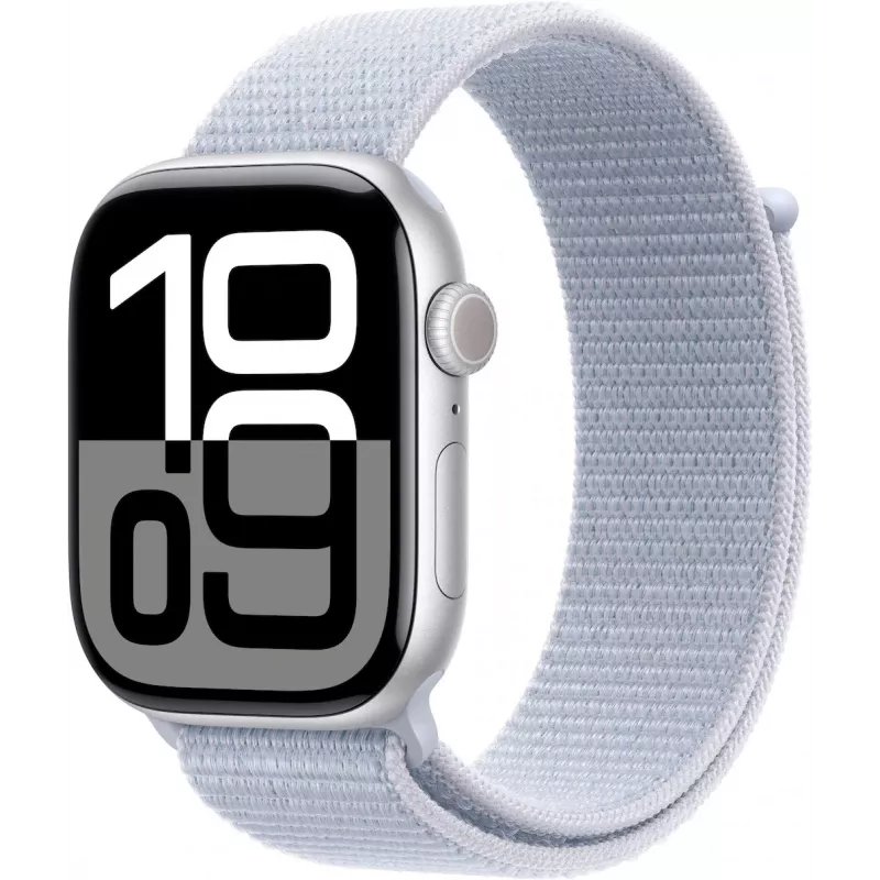 APPLE Watch Series 10 GPS 46mm Sudraba alumīnija korpuss ar Blue Cloud Sport Loop
