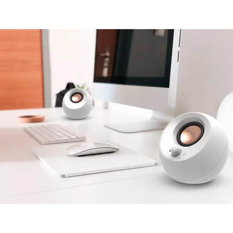 Creative Labs Pebble V3 Balts Vadu un Bezvadu 10 W