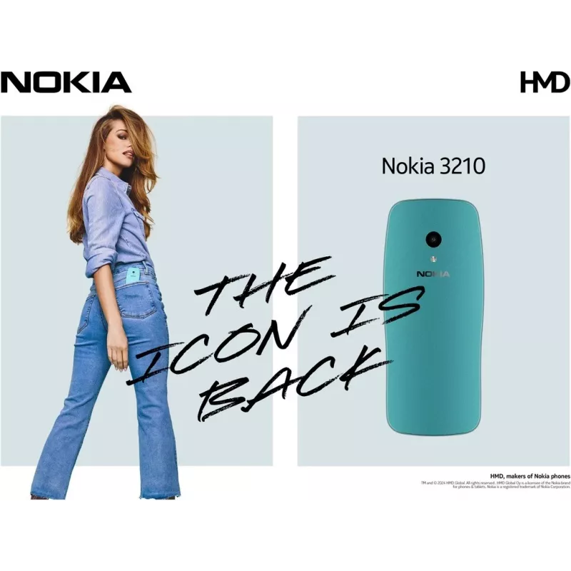 Nokia 3210 6,1 cm (2.4) zils funkciju tālrunis (1GF025CPJ2L06)