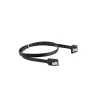 SATA III kabelis LANBERG CA-SASA-13CU-0050-BK 0,5 m, SATA 7-pin pret 7-pin, 6 Gbit/s, melns
